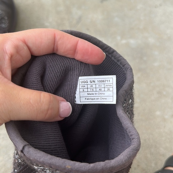 Ugg charcoal grey boots with sequins size 9 women’s - Picture 3 of 4